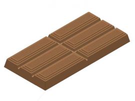 MOLDE TABLETA CHOCOLATE 95x46,7 h.9mm - 40gr