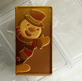 MOLDE TABLETA SNOWMAN 154x77 h.9mm - 100gr